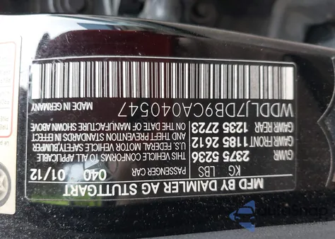 2012 Mercedes-Benz Cls 550 z USA, uszkodzony, nr VIN WDDLJ7DB9CA040547